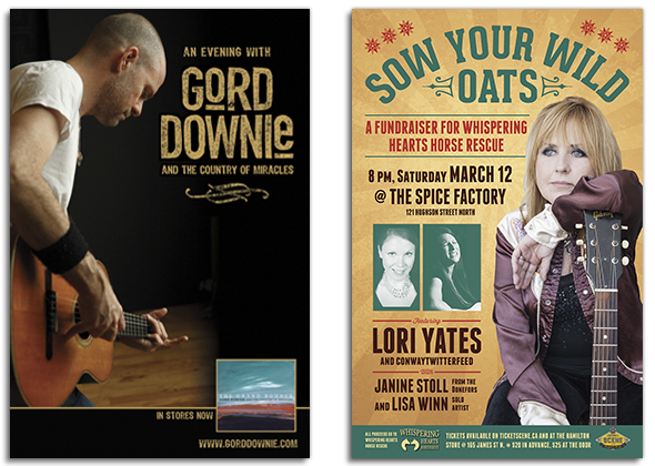 Gord Downie and Lori Yates fundraiser posters